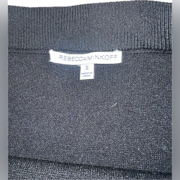 Black size Small Rebecca Minkoff Petra Paneled Stretch Knit Mini Pencil Skirt - Picture 3 of 5